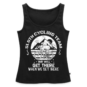 Radfahren Faulheit - Frauen Premium Organic Tank Top - Schwarz - Vorne - AI Model Female 172 light (172cm)