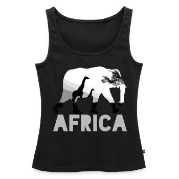 Afrika Afrika Afrika - Frauen Premium Organic Tank Top - Schwarz - Vorne - AI Model Female 172 light (172cm)