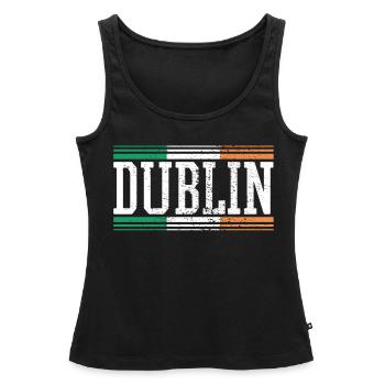 Dublin Irland - Frauen Premium Organic Tank Top - Schwarz - Vorne - AI Model Female 172 light (172cm)