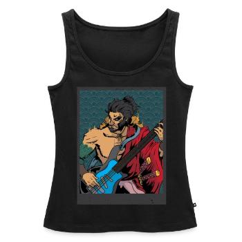 guitar player - Women’s Premium Organic Tank top - black - Front - AI Model Female 172 light (172cm)