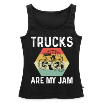 Monstertrucks - Frauen Premium Organic Tank Top - Schwarz - Vorne - AI Model Female 172 light (172cm)