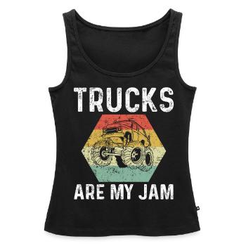 Monstertruck Rennen Show - Frauen Premium Organic Tank Top - Schwarz - Vorne - AI Model Female 172 light (172cm)