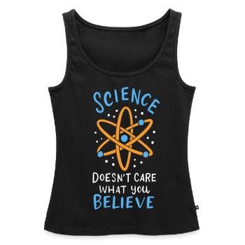 Science Science - Débardeur bio Premium Femme - noir - Devant - AI Model Female 172 light (172cm)
