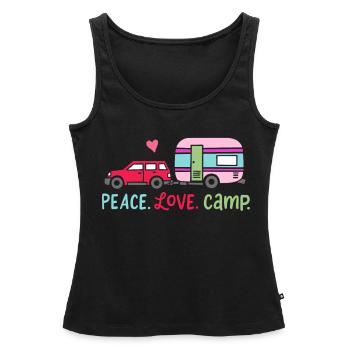Camping Camper Camper - Débardeur bio Premium Femme - noir - Devant - AI Model Female 172 light (172cm)