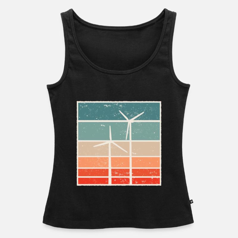 Graphique de puissance éolienne éolienne éolienne - Débardeur bio Premium Femme - noir