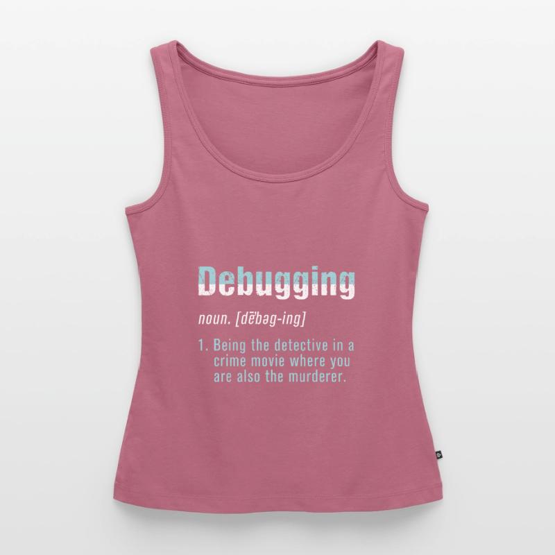 Ordinateur de codage de codeur de programmeur de bogue de débogage Débardeur bio Premium Femme