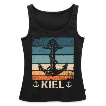 Kiel Disant Kiel Souvenir - Débardeur bio Premium Femme - noir - Devant - AI Model Female 172 light (172cm)