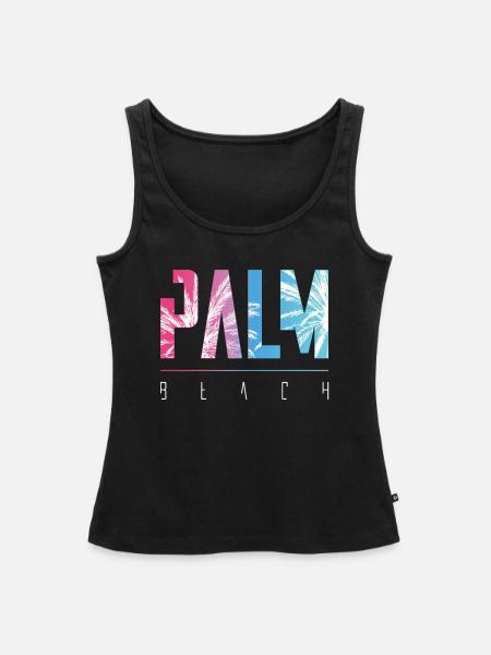 Palm Beach - Frauen Premium Organic Tank Top - Schwarz