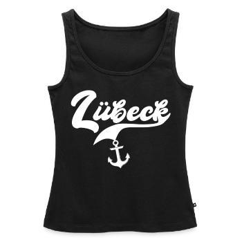 Lübeck Sprüche Hansestadt Luebeck - Frauen Premium Organic Tank Top - Schwarz - Vorne - AI Model Female 172 light (172cm)