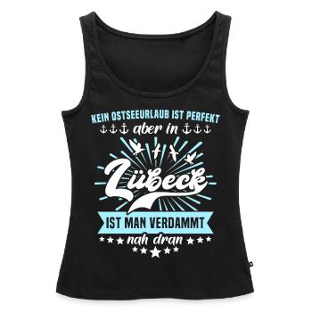 Lübeck Sprüche Hansestadt Luebeck - Frauen Premium Organic Tank Top - Schwarz - Vorne - AI Model Female 172 light (172cm)