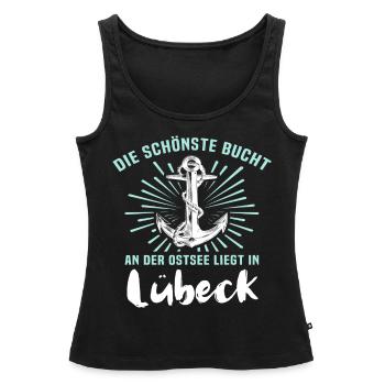Lübeck Hansestadt Luebeck - Frauen Premium Organic Tank Top - Schwarz - Vorne - AI Model Female 172 light (172cm)