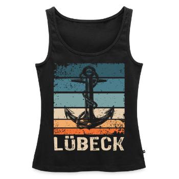 Lübeck Ostsee Sprüche Lübecker - Frauen Premium Organic Tank Top - Schwarz - Vorne - AI Model Female 172 light (172cm)