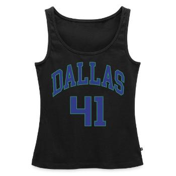 Dallas 41 - Débardeur bio Premium Femme - noir - Devant - AI Model Female 172 light (172cm)
