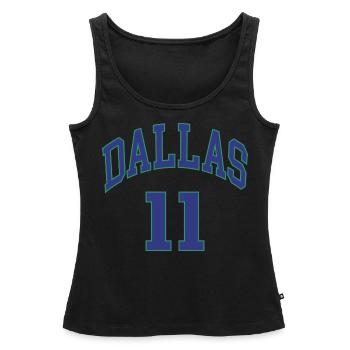 Dallas 11 - Débardeur bio Premium Femme - noir - Devant - AI Model Female 172 light (172cm)