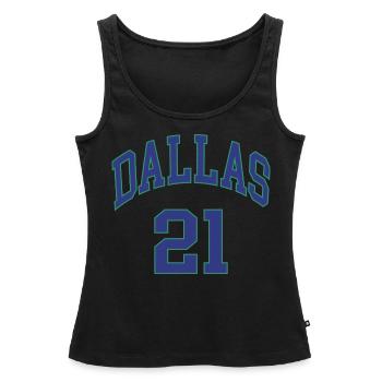 Dallas 21 - Débardeur bio Premium Femme - noir - Devant - AI Model Female 172 light (172cm)