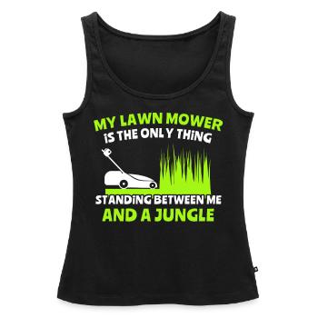 Rasenmäher Rasen Dschungel - Frauen Premium Organic Tank Top - Schwarz - Vorne - AI Model Female 172 light (172cm)