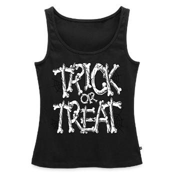 Trick or treat - Débardeur bio Premium Femme - noir - Devant - AI Model Female 172 light (172cm)