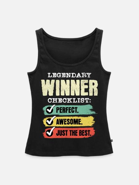 Gewinner Winner - Frauen Premium Organic Tank Top - Schwarz