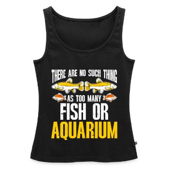 Aquariophile d’aquarium d’aquarium - Débardeur bio Premium Femme - noir - Devant - AI Model Female 172 light (172cm)