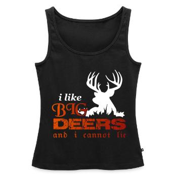 Cerf et cerf - Débardeur bio Premium Femme - noir - Devant - AI Model Female 172 light (172cm)