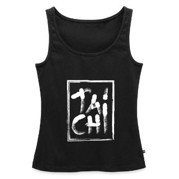 Tai chi - Frauen Premium Organic Tank Top - Schwarz - Vorne - AI Model Female 172 light (172cm)