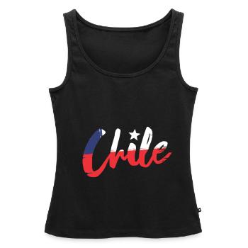 Chile - Frauen Premium Organic Tank Top - Schwarz - Vorne - AI Model Female 172 light (172cm)