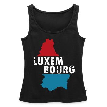 Luxembourg - Débardeur bio Premium Femme - noir - Devant - AI Model Female 172 light (172cm)