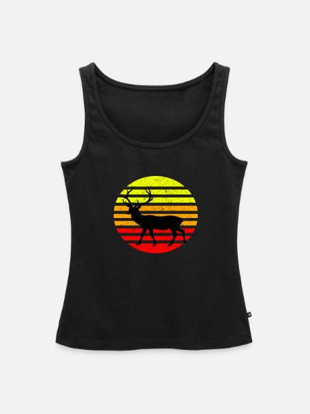 Reh Hirsch - Frauen Premium Organic Tank Top - Schwarz