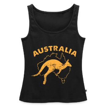 Australie - Débardeur bio Premium Femme - noir - Devant - AI Model Female 172 light (172cm)