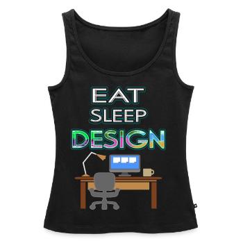 Designer - Künstler - Designen - Frauen Premium Organic Tank Top - Schwarz - Vorne - AI Model Female 172 light (172cm)