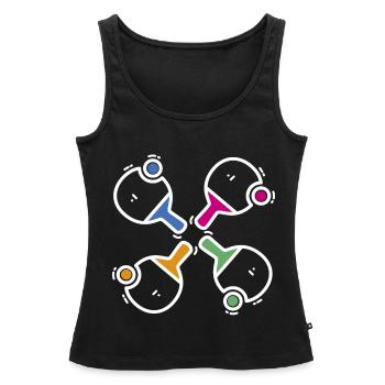 Tischtennis - Ping Pong - Pingpong - Frauen Premium Organic Tank Top - Schwarz - Vorne - AI Model Female 172 light (172cm)