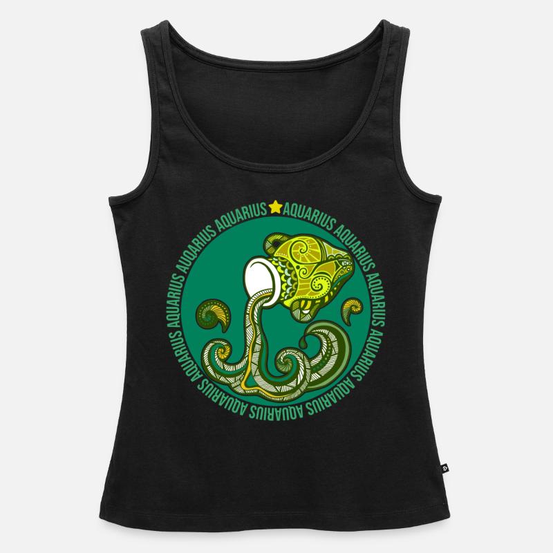 Sternzeichen Wassermann - Frauen Premium Organic Tank Top - Schwarz