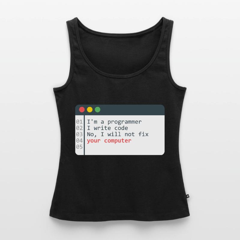 Programmer HTML Computer Coder Coding Programming Women’s Premium Organic Tank top
