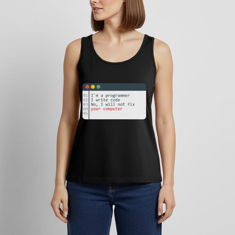 Programmierer HTML Computer Coder Codierung Programmierung Frauen Premium Organic Tank Top