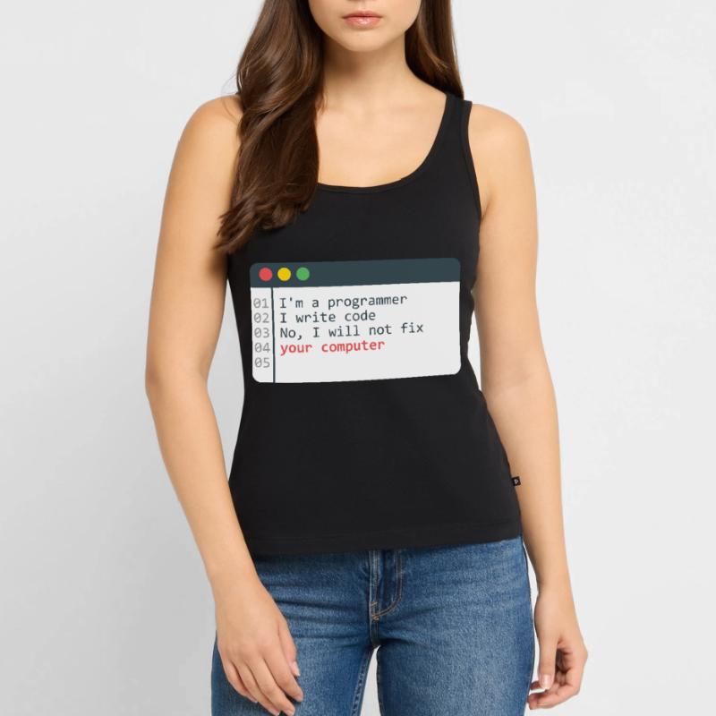 Programmer HTML Computer Coder Coding Programming Women’s Premium Organic Tank top