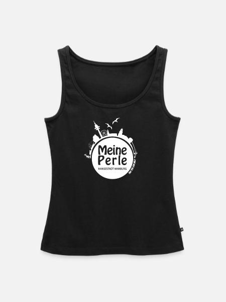 Meine Perle weiß - Frauen Premium Organic Tank Top - Schwarz