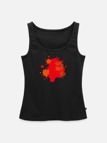 Farbklecks Orange - Frauen Premium Organic Tank Top - Schwarz