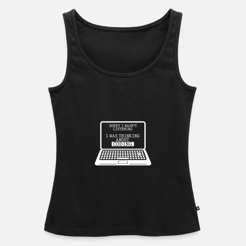 Coding Computer Ingenieur Drôle Programmeur - Débardeur bio Premium Femme - noir