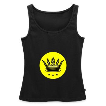 Krone - Frauen Premium Organic Tank Top - Schwarz - Vorne - AI Model Female 172 light (172cm)