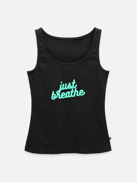 Just breath - Frauen Premium Organic Tank Top - Schwarz