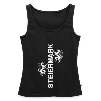 Steiermark - Frauen Premium Organic Tank Top - Schwarz - Vorne - AI Model Female 172 light (172cm)