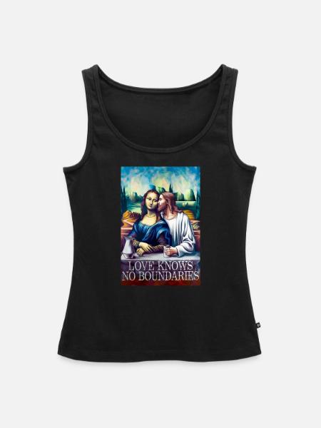 Love knows no boundaries - Frauen Premium Organic Tank Top - Schwarz