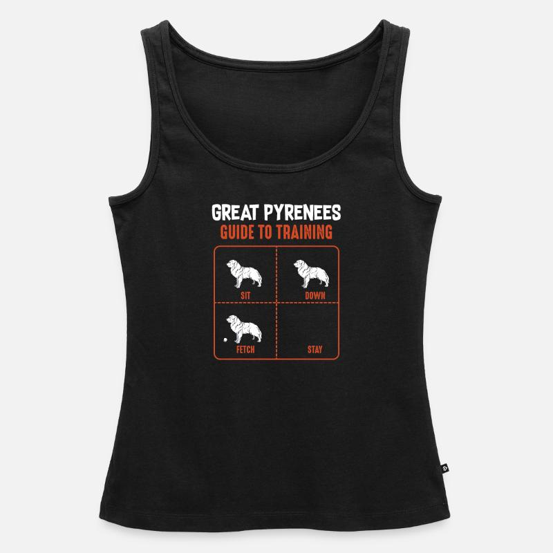 Great Pyrenees Guide to Training Pyrenees Mountain Dog - Premiumtanktopp dam - svart