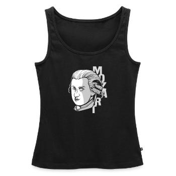 Mozart - Débardeur bio Premium Femme - noir - Devant - AI Model Female 172 light (172cm)