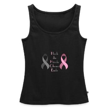 Chemo Krebstherapie Krebs Geschenk - Frauen Premium Organic Tank Top - Schwarz - Vorne - AI Model Female 172 light (172cm)