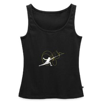 Fechten Fechter Degen Säbel Geschenk - Frauen Premium Organic Tank Top - Schwarz - Vorne - AI Model Female 172 light (172cm)