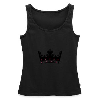 couronne - Débardeur bio Premium Femme - noir - Devant - AI Model Female 172 light (172cm)