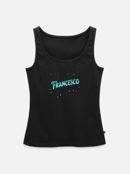 Francesco Namen personalisiert - Frauen Premium Organic Tank Top - Schwarz