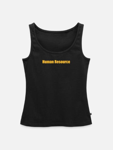 Nerdy Design "Human Resource" - Frauen Premium Organic Tank Top - Schwarz