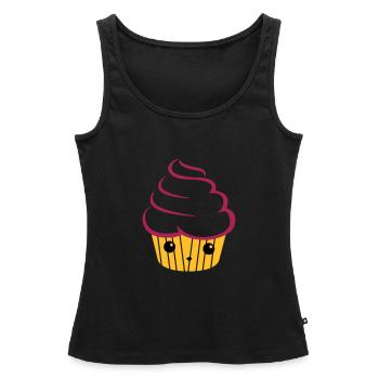 sweet cupcake - Frauen Premium Organic Tank Top - Schwarz - Vorne - AI Model Female 172 light (172cm)